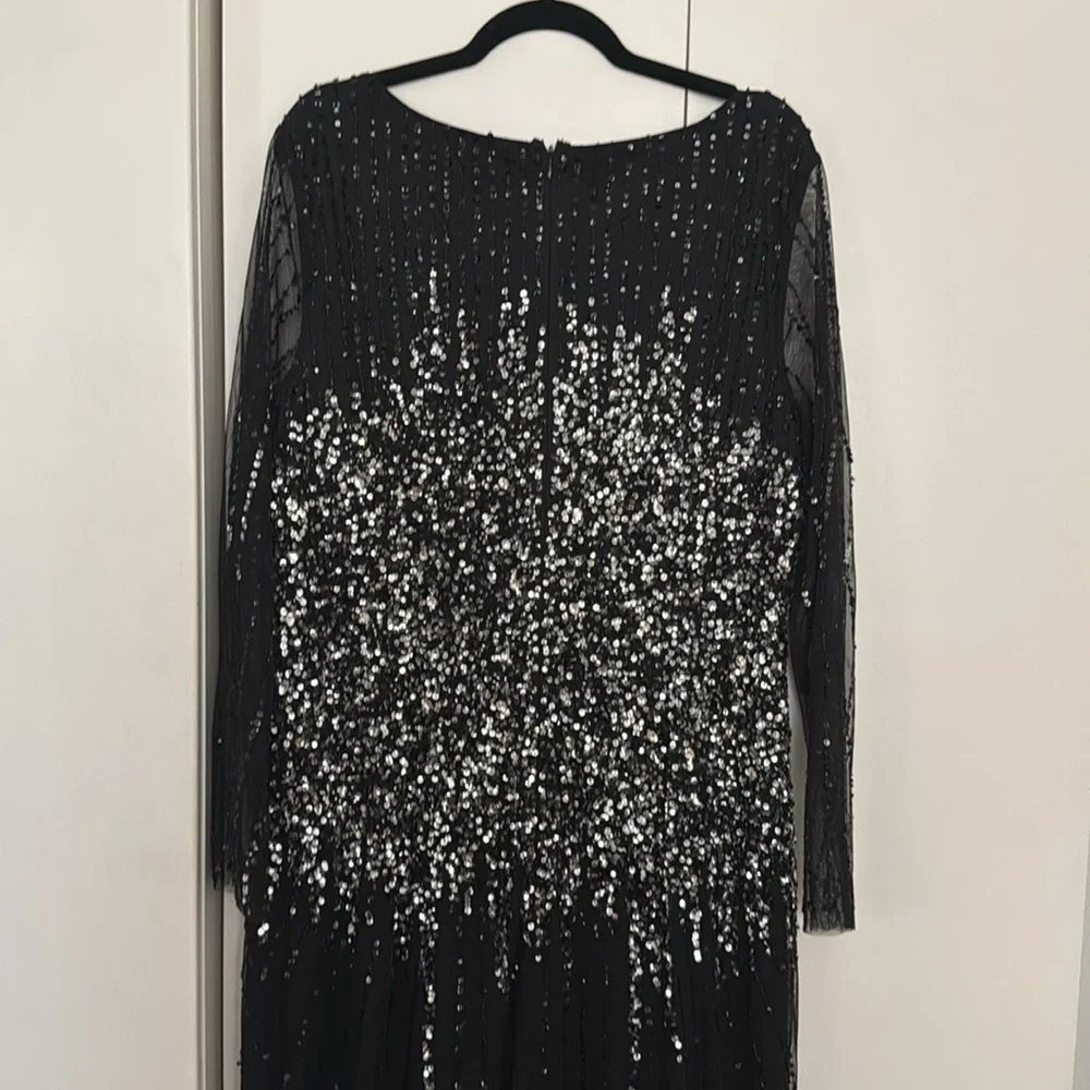 Elegant Black Sequin Evening Gown - Picture 11 of 11